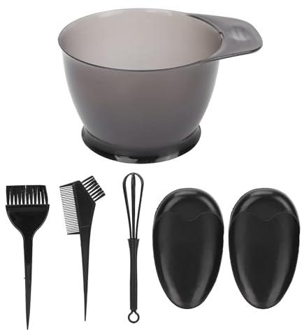 5-teiliges Haarfärbe-Set, professionelles Haarfärbebürsten-Schüssel-Kamm-Haarfärbewerkzeug-Set, Haarfarben-Rührschüssel mit Rührbesen für Salon und Zuhause