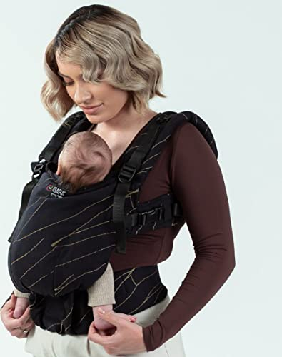 Isara The One Golden Nest Babytrage - verstellbaren Babybauchtrage - 3-20 kg - Für Neugeborenen ab geburt - Bauch und Rückentrage - baby tragesystem - 100% Bio Baumwolle