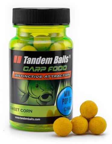 Tandem Baits Karpfen Futter Angelfutter Pop Ups Boilies Zig Rig Chod Rig Hakenköder Carp Food Perfection Mini Pop-Up 12 mm 30 g Zuckermais