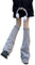 Women Knitted Leg Warmers, Knee High Preppy Style Ribbed Leg Warmers for Teen Girls，Pink Leg Warmers (Light Grey, One Size)