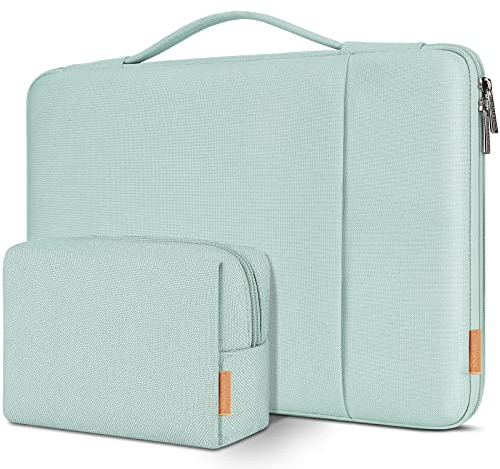 DOMISO Laptoptasche 17 Zoll Hülle Stoßfest Wasserdicht Laptop Sleeve PC Case Notebook Schutztasche für 17.3 HP Pavilion 17 Envy 17/Dell Inspiron 17/Lenovo IdeaPad/LG Gram/ASUS/MSI,Minzgrün
