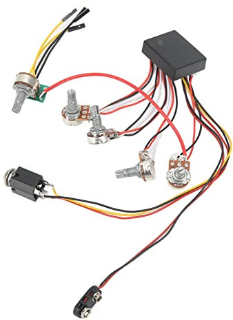 Kit cablaggio amplificatore a 3 vie Cablaggio per basso per chitarra Prestazioni stabili intelligenti Controllo del tono migliore Strumenti musicali elettrici