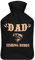 Dad's Fishing Buddy Rubber Water Bottle with Soft Plush Cover Injection Hot Water Bag for Winter Hand Feet Cold Protection 1000ML