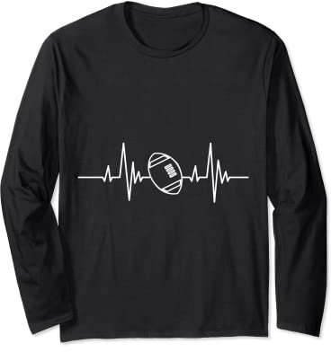 American Football Quaterback Football Jersey Long Sleeve T-Shirt