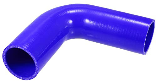 A ABSOPRO Universal 54mm 2,13 ID 90 Grados Manguera de Silicona Tubo Acoplador para Intercooler Turbo Coche Azul