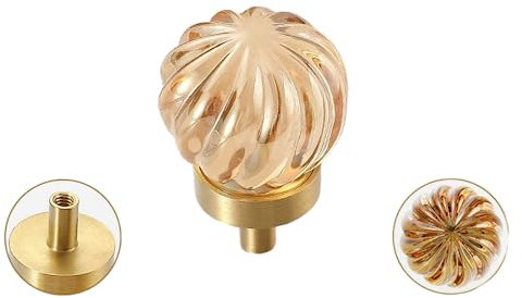 PILYON Türknöpfe 4 Stück Crystal Dove Egg Champagner Kleiderschrank Türknöpfe Und Griffe Küchenschrank Transparenter Kleiner Griff Heißluftballon-Champagner