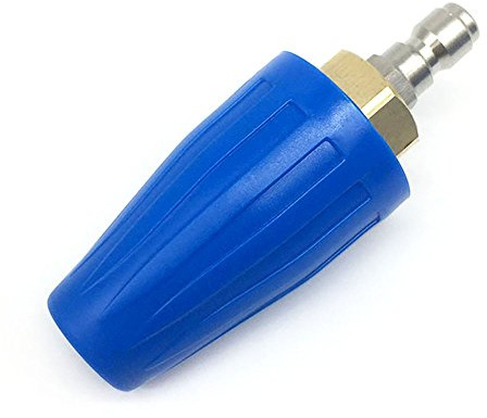 YOKING YK-5B40N Pressure Washer Rotating Turbo Nozzle,Ceramic Core 5000 PSI,4.5GPM with 1/4 QD Plug, Blue (Rotating Nozzle size 4.0) (040 without color nozzle)