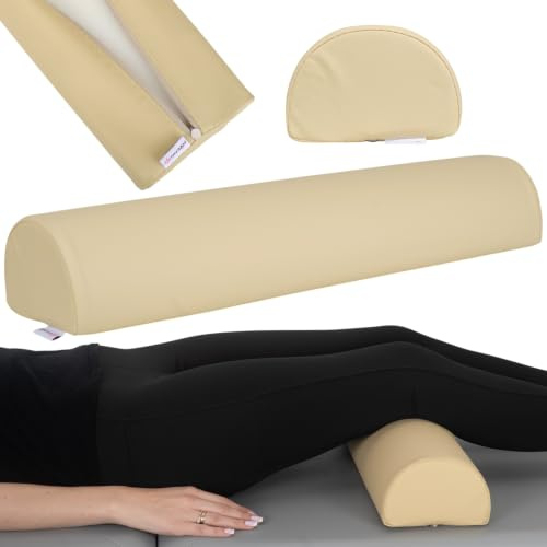 Knierolle Lagerungsrolle 60cm x15x10cm für Therapie und Massage (Beige)