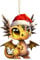 Yunyahe Christbaumschmuck Weihnachtsdeko 1 STÜCK 2D Cartoon Niedlicher Drache Weihnachten Acryl Ornament Weihnachtsbaum Dekoration Anhänger Weihnachtsschmuck Auto Urlaub Ornament Auto (C, One Size)