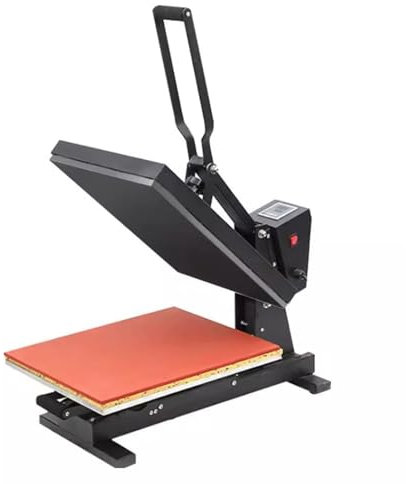 Máquina de prensado en caliente profesional, calor de prensa de hierro de calentamiento rápido de 38 cm x 38 cm, placa térmica que calienta hasta 220 °C, uso industrial, profesional y doméstico