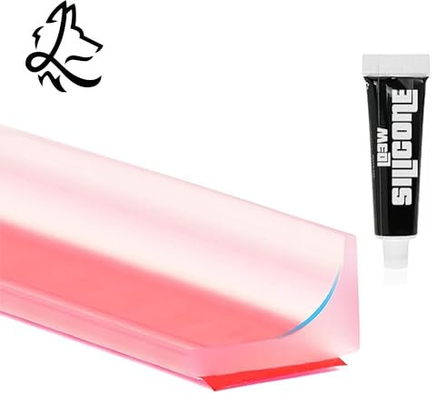 Guarnizione porta doccia,Guarnizione doccia,Guarnizione per doccia per parete in vetro, guarnizione inferiore per porta doccia, bianco nero grigio o trasparente(TRASPARENTE, 2, metri)