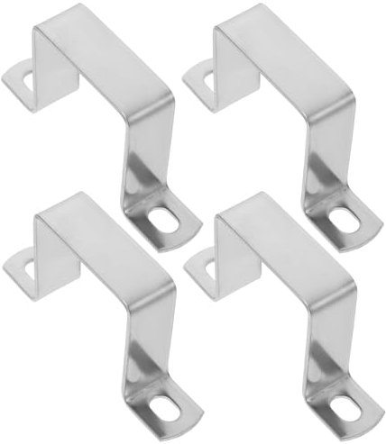 Baluue Morsetto Per Tubo Da 4 Pezzi Morsetto Per Fascetta Per Tubo Rigido Con Staffa A U Staffa Per Morsetto Per Tubo Quadrato Gancio Base Di Supporto Per Tubo Da 2X2 Pollici Cinghia A