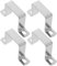 Baluue Morsetto Per Tubo Da 4 Pezzi Morsetto Per Fascetta Per Tubo Rigido Con Staffa A U Staffa Per Morsetto Per Tubo Quadrato Gancio Base Di Supporto Per Tubo Da 2X2 Pollici Cinghia A