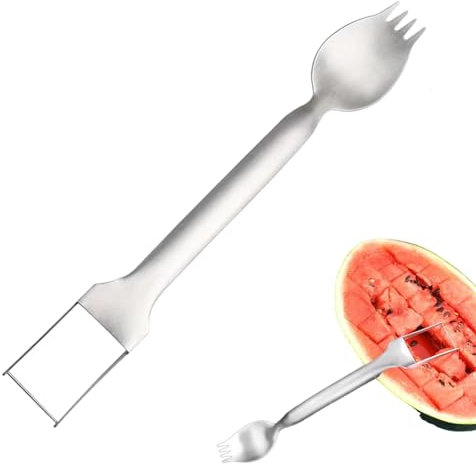 Affettatrice a cubetti di anguria – forchette da frutta, coltello, taglierina leggera per anguria, cucchiaio | manufatto estivo di taglio 'anguria, taglierina automatica per l'anguria con