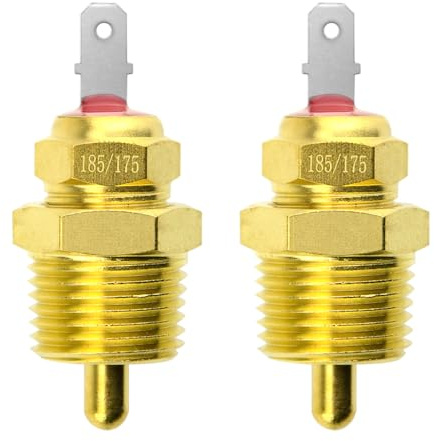 BGTXINGI 2Pcs Fan Thermostat Temperature Switch Car Radiator Cooling Fan Switches with 3/8 Pipe Thread 185 to 175 Degree Electric Engine Cooling Fan Switch