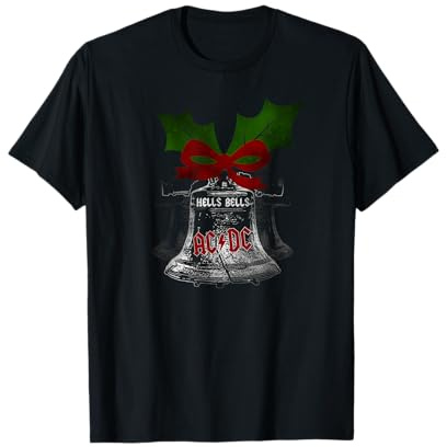 Official AC/DC Hells Bells Christmas music merch for fans T-Shirt