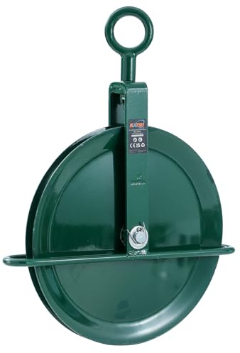KATSU Tools Gin Wheel Scaffolding Roofing Pulley 350mm with Swivel Eyebolt Rope Pulley Block Lifting Crane 182133