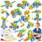 MOONTOY 12-in-1 Konstruktionsspielzeug ab 4 5 6 7 8 9 Jahre Jungen Geschenk, 152 PCS STEM Baukasten Spielzeug ab 4 5 6 7 8 9, Lernspielzeug Bauset Kinder Kreative Bausteine Geschenk für Kinder
