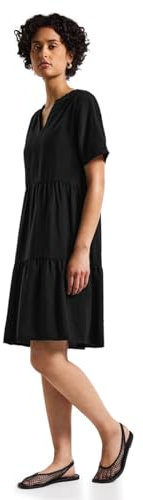 Street One Damen A144497 Tunika-Kleid, Schwarz, 36