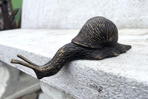 Bronzefigur Große Schnecke gebogen 16cm lang für Kante Bronze Skulptur | Für Kante, Aus Bronze, Kantensitzer, Wetterfest