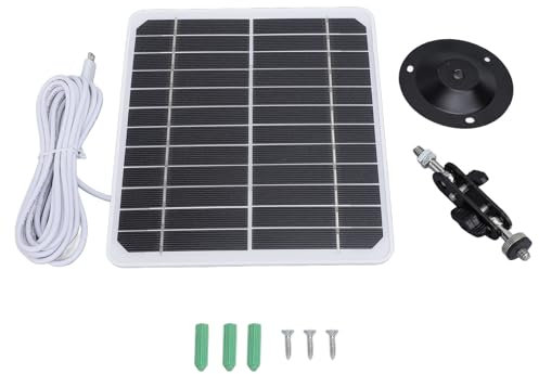 Panneau Solaire Mural Rockvoqrn 20W IP68 Chargeur de Panneau Solaire monocristallin imperméable avec câble de 9,8 Pieds pour la caméra de sécurité