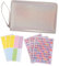 FOYTOKI 1 Ensemble Sac à Budget Multifonctionnel Sac PU Colorées Zippées Calculatrice et Autocollants pour Organisation