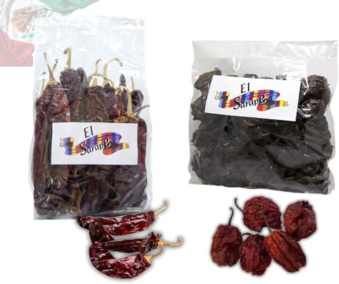 OsoRetail Pack 2x100g Chiles Mexicanos | Chile Guajillo & Habanero Seco | 2 × 100 g | Para Salsas Rojas y Adobos Extra Picantes