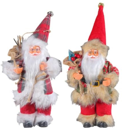 Bosiyrggrl Santa Claus Christmas Ornaments Standing Santa Claus Image Christmas Decorations Holiday Home Decor A