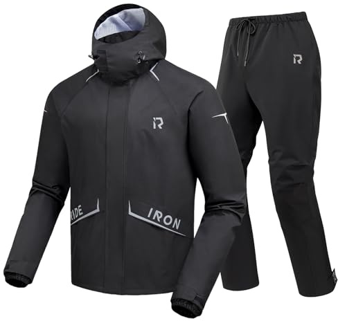 RIDEIRON traje impermeable de moto para hombre, 2 piezas, 15.000 mm