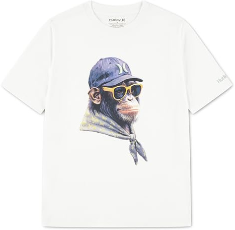 Hurley Jungen 89072 Grafik-T-Shirt Kurzarm