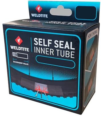 WELDTITE Self Sealing Bike Inner Tube - Durable and Effective - 24 x 1.75-2.125, Schrader Valve