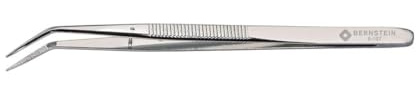 Bernstein Mechanikerpinzette, 150 mm, abgebogene Spitzen, vernickelt, 5-107