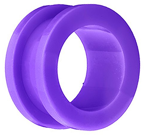 Piersando Flesh Tunnel Ohr Plug Piercing Ohrpiercing Schraub Acryl Kunststoff 10 mm Lila