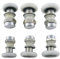 28mm Diameter Black Partiality Noise- Shower Room Sliding Door Sheels Shower Door Rollers Stainless Steel 6pcs/Set
