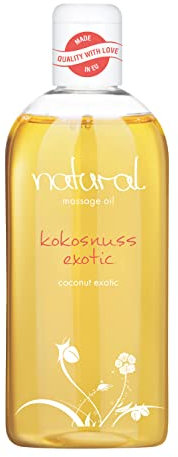 Natural Wellness Massageöl 'Kokosnuss Exotic' 250 ml | Erotisches intim Körperöl | Massage-Öl für Erotik-Wellness und Entspannung | Muskelentspannung mit exotischem Kokos Duft