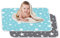 2 Stücke Waschbar Säugling Wickelunterlage 60 x 75 cm für Babys und Kleinkinder - Atmungsaktiv, Wasserdicht, Wiederverwendbare Urin Matte Abdeckung (Fantasie Sterne )