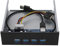 Concentrador de Panel Frontal USB 3.0, Unidad óptica Placa de Expansión de Computadora de Panel de 5,25 pulg Panel Frontal CD ROM Controlador Hub PCI-E a 4 Interfaces, Compatibles con USB 2.0/1.1