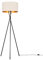MiniSun | Modern Gloss Black Metal Tripod Floor Lamp with a Beige and Gold Shade | Floor Lamps & Torchieres, Home Décor, Improvement & Lifestyle Essential