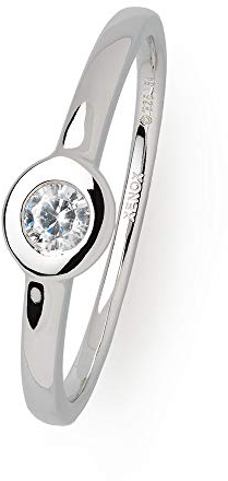 Xenox XS7388 Ring Damen Silver Circle Z Zirkonia Ø 3 mm Silber Gr. 54