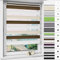 Magiea Doppelrollo Klemmfix ohne Bohren & mit Bohren, Weiß-beige-braun B65 x H120 cm Stoffbreite 61 cm, Klemmrollo lichtdurchlässig und Blickdicht, Fensterrollo Sonnenschutzrollo für Fenster