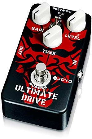 JOYO Overdrive Distortion Pedal Rich Bordering-on-Distortion Overdrive for Electric Guitar Effect - Bypass (Ultimate Drive JF-02)