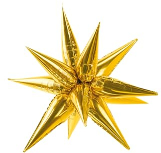 Shape Folienballon 3D-Stern Gold | 70cm