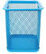 D.RECT Metal Square Pen Holder | Pen Holder Cube Made of Wire Metal | Mesh Multifunctional Cup for Ballpoint Pen Blue