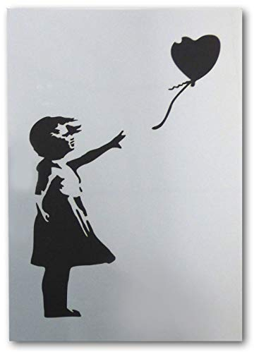 Banksy Schablone Ballonmädchen, A3-Blattgröße (Design misst 26 x 37 cm), Heimdekoration, Kunst, Malerei-Schablone
