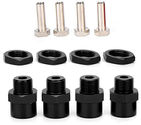 VGEBY RC Car Hex Hub Adapter 12mm auf 17mm Rad Hex Conversion Adapter für Sakura D4 HSP 94123 1/10 Auto(Schwarz)