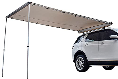 JTYX Auto-Seiten-Markise Dachzelt Wasserdichtes Auto-Überdachung Camper-Anhänger-Zelt-Auto-Sonnenschutz-Auto-Konto Outdoor-Camping-Camping-Auto-Heck-Konto, Khaki