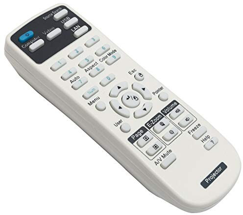 Replacement Remote Control Suitable for TV/AC Replace Universal for Epson Projector PowerLite Home Cinema 475Wi