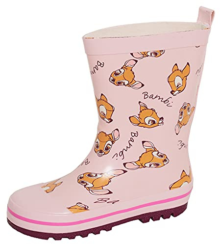 Disney Stivali di gomma Bambi per ragazze, stivali di gomma bambini, scarpe da pioggia Bambi, Rosa, 30 EU