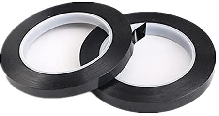 9 rouleaux de ruban adhésif de 6 mm pour tableau blanc effaçable à sec - Noir