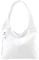 modamoda de T155 Damen Leder Shopper Schultertasche Large handmade in Italy, Farbe:Weiß